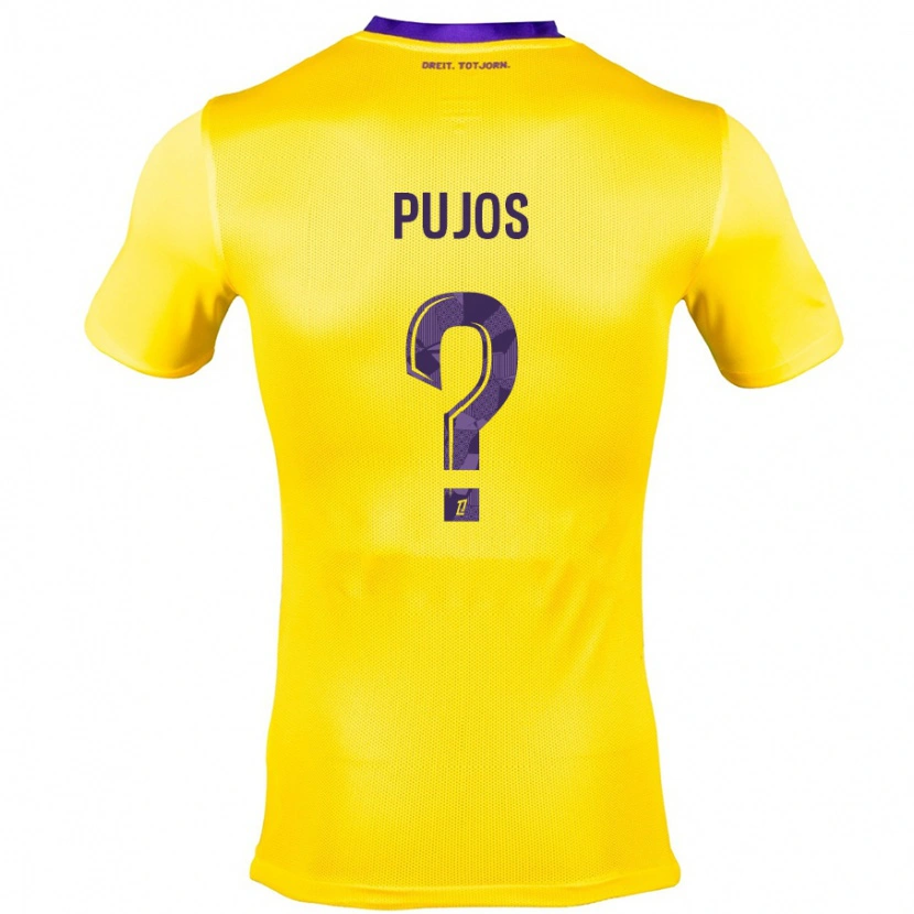 Danxen Kid Clément Pujos #0 Yellow Purple Away Jersey 2024/25 T-Shirt