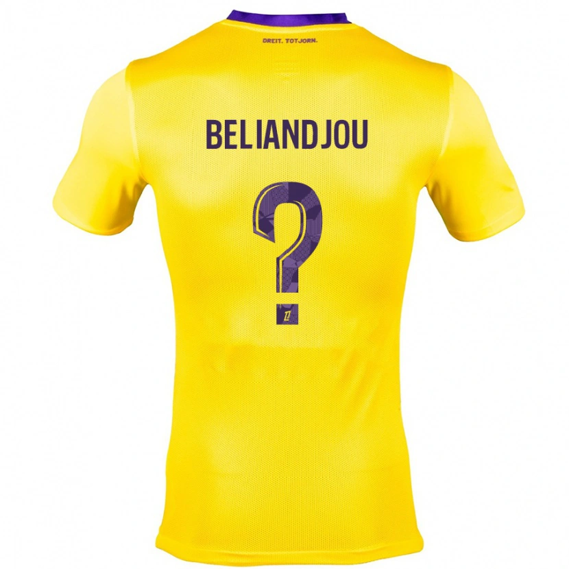 Danxen Kid Ruben Beliandjou #0 Yellow Purple Away Jersey 2024/25 T-Shirt