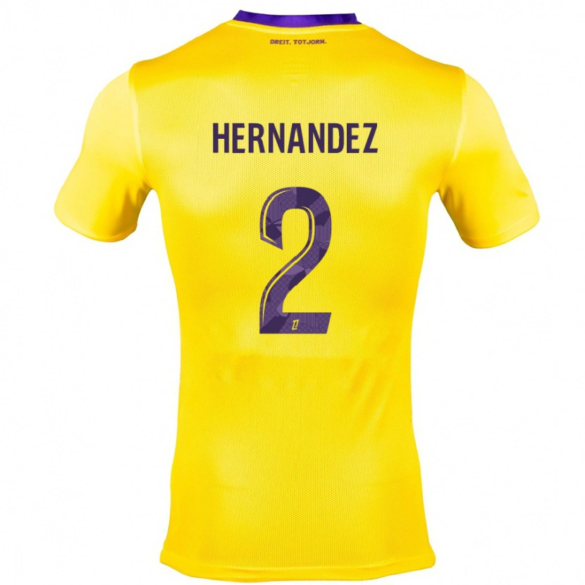 Danxen Kid Lucie Hernandez #2 Yellow Purple Away Jersey 2024/25 T-Shirt