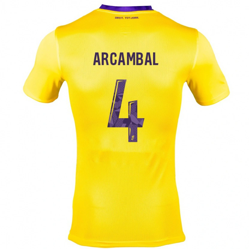 Danxen Kid Anais Arcambal #4 Yellow Purple Away Jersey 2024/25 T-Shirt