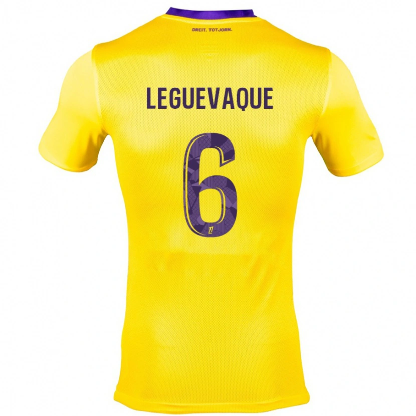 Danxen Kid Laurie Leguevaque #6 Yellow Purple Away Jersey 2024/25 T-Shirt