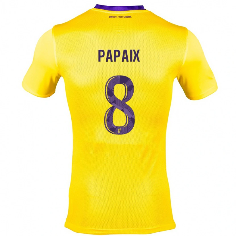 Danxen Kid Pauline Papaix #8 Yellow Purple Away Jersey 2024/25 T-Shirt