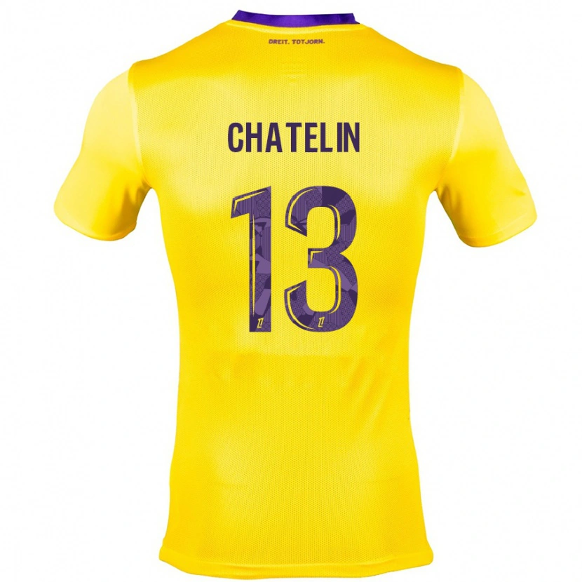 Danxen Kid Delphin Chatelin #13 Yellow Purple Away Jersey 2024/25 T-Shirt