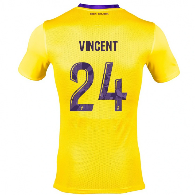 Danxen Kid Magalie Vincent #24 Yellow Purple Away Jersey 2024/25 T-Shirt