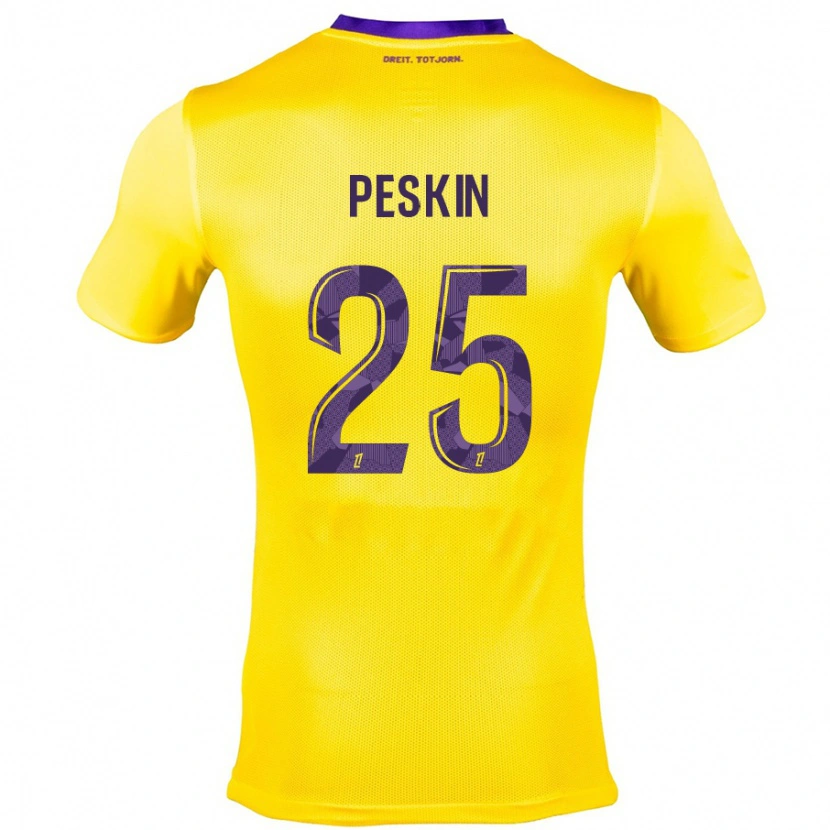 Danxen Kid Kelso Peskin #25 Yellow Purple Away Jersey 2024/25 T-Shirt