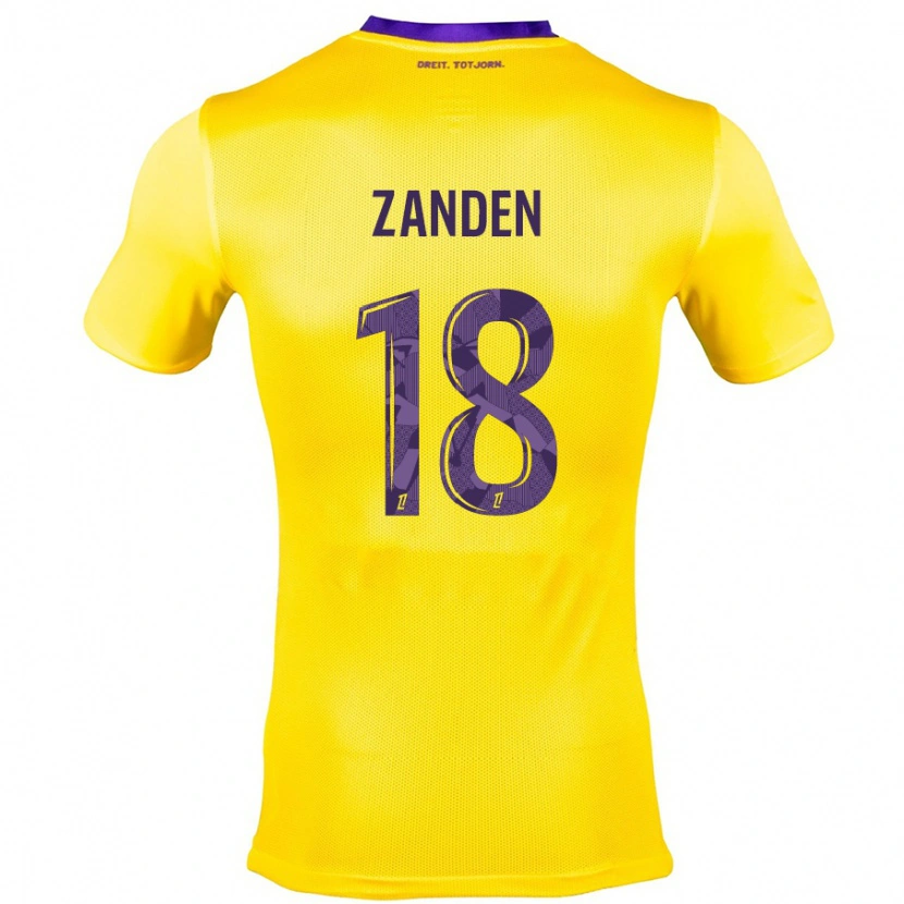 Danxen Kid Oliver Zandén #18 Yellow Purple Away Jersey 2024/25 T-Shirt