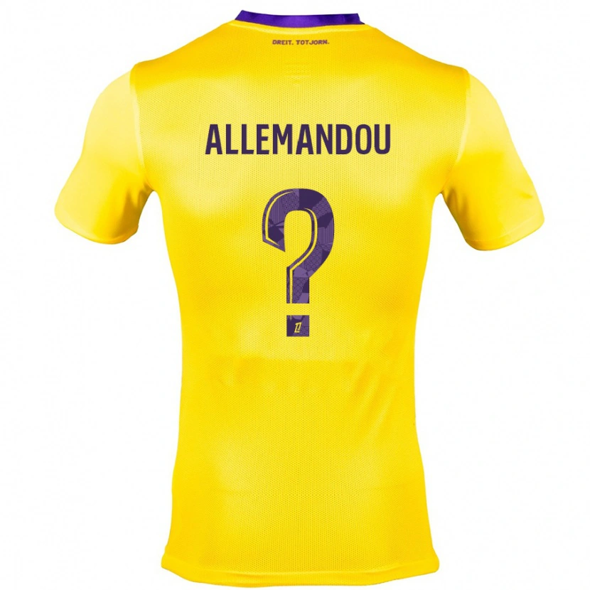 Danxen Kid Teddy Allemandou #0 Yellow Purple Away Jersey 2024/25 T-Shirt