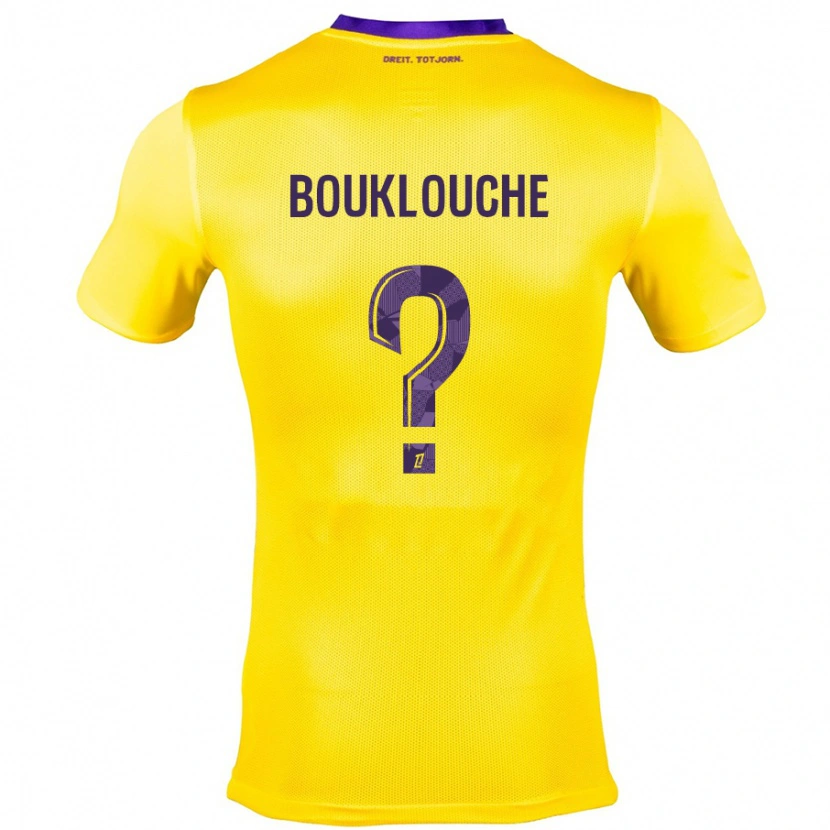 Danxen Kid Kelyan Bouklouche #0 Yellow Purple Away Jersey 2024/25 T-Shirt