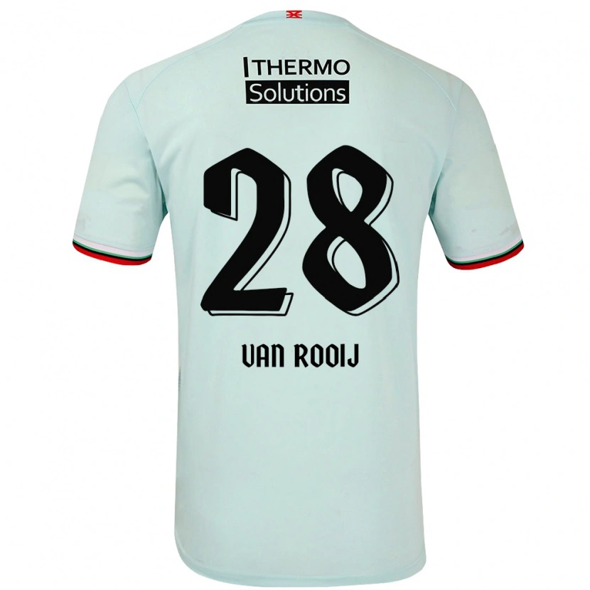 Danxen Kid Bart Van Rooij #28 Light Green Away Jersey 2024/25 T-Shirt