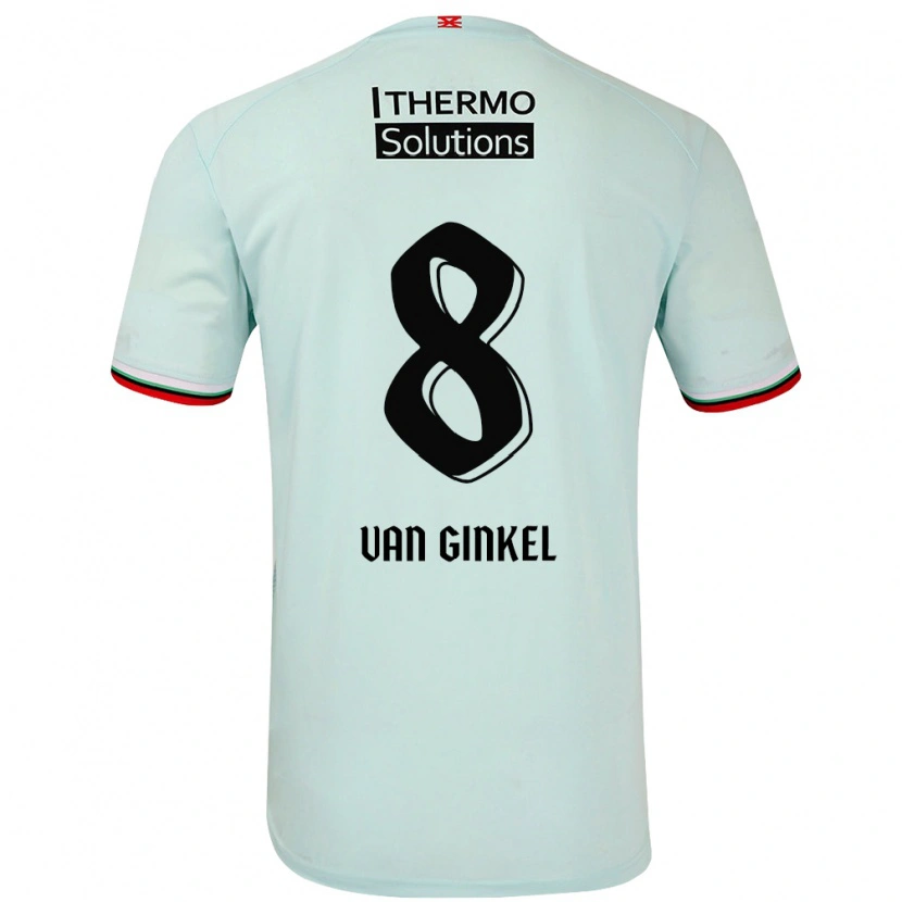 Danxen Kid Danique Van Ginkel #8 Light Green Away Jersey 2024/25 T-Shirt