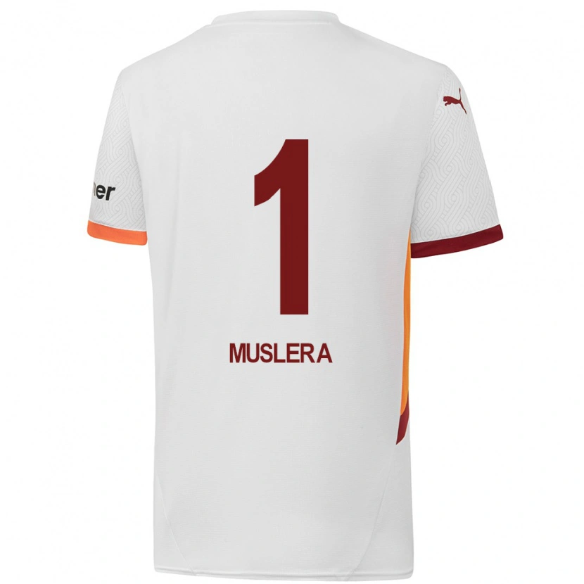 Danxen Kid Fernando Muslera #1 White Yellow Red Away Jersey 2024/25 T-Shirt