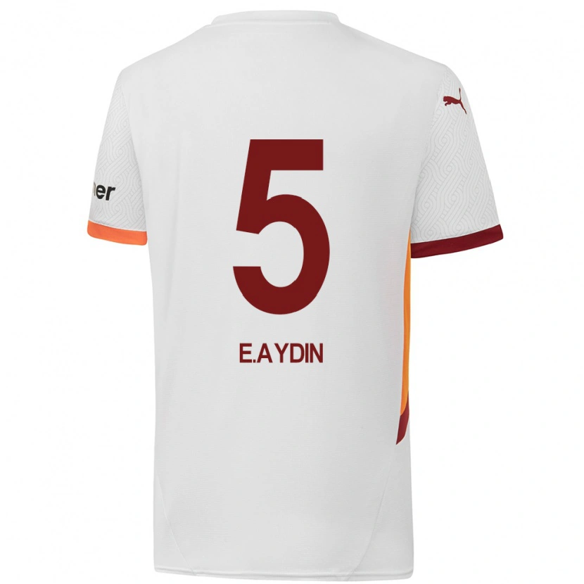 Danxen Kid Eyüp Aydın #5 White Yellow Red Away Jersey 2024/25 T-Shirt