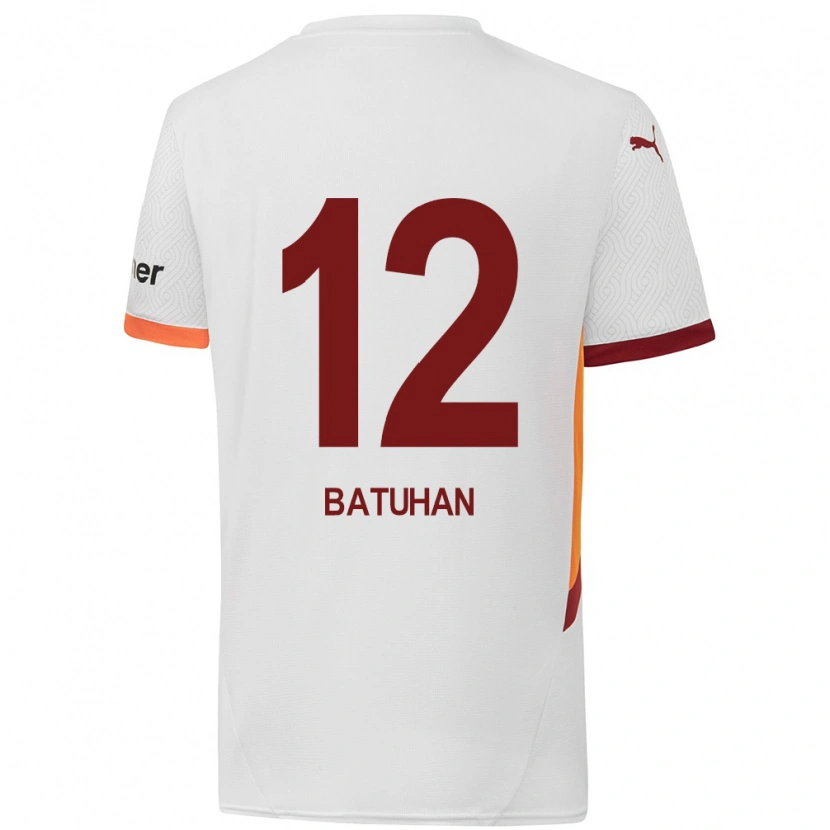 Danxen Kid Batuhan Şen #12 White Yellow Red Away Jersey 2024/25 T-Shirt