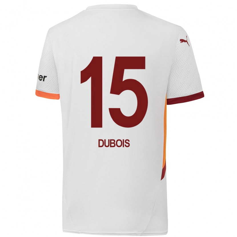 Danxen Kid Léo Dubois #15 White Yellow Red Away Jersey 2024/25 T-Shirt