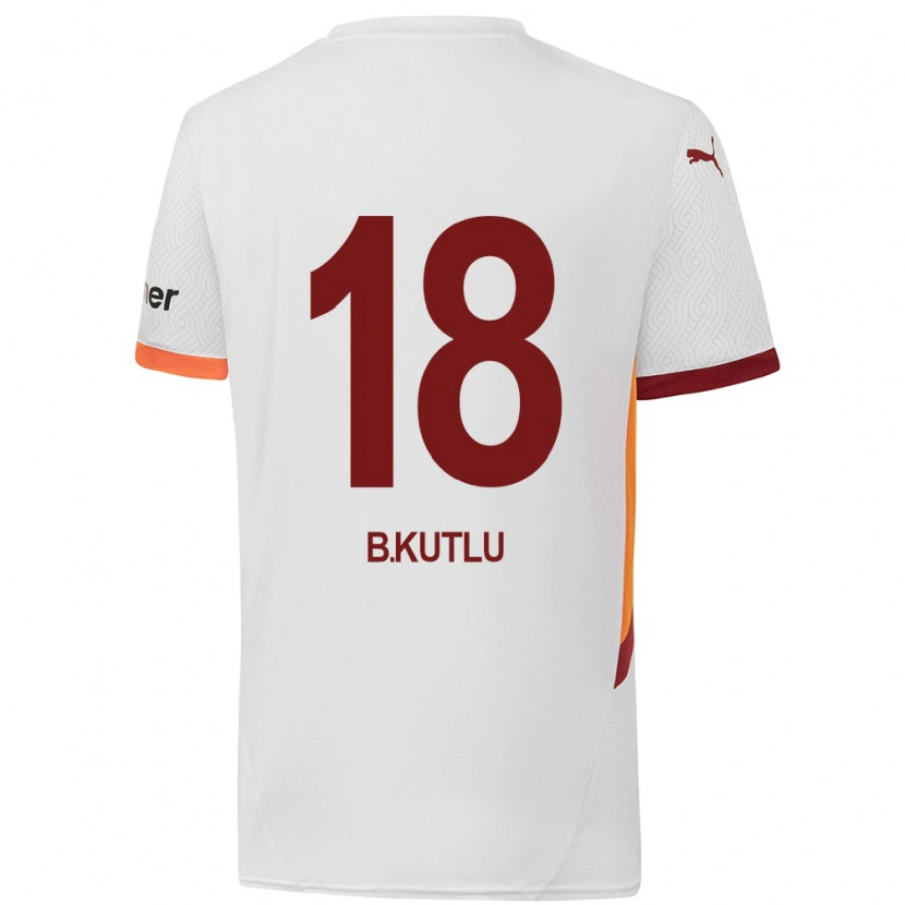 Danxen Kid Berkan Kutlu #18 White Yellow Red Away Jersey 2024/25 T-Shirt