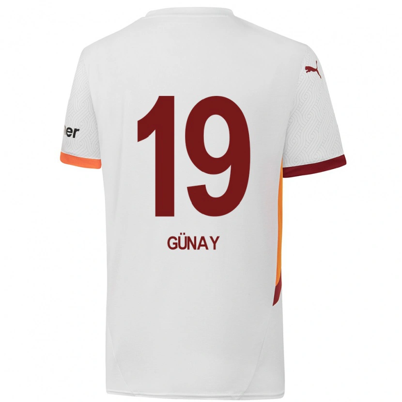 Danxen Kid Günay Güvenç #19 White Yellow Red Away Jersey 2024/25 T-Shirt