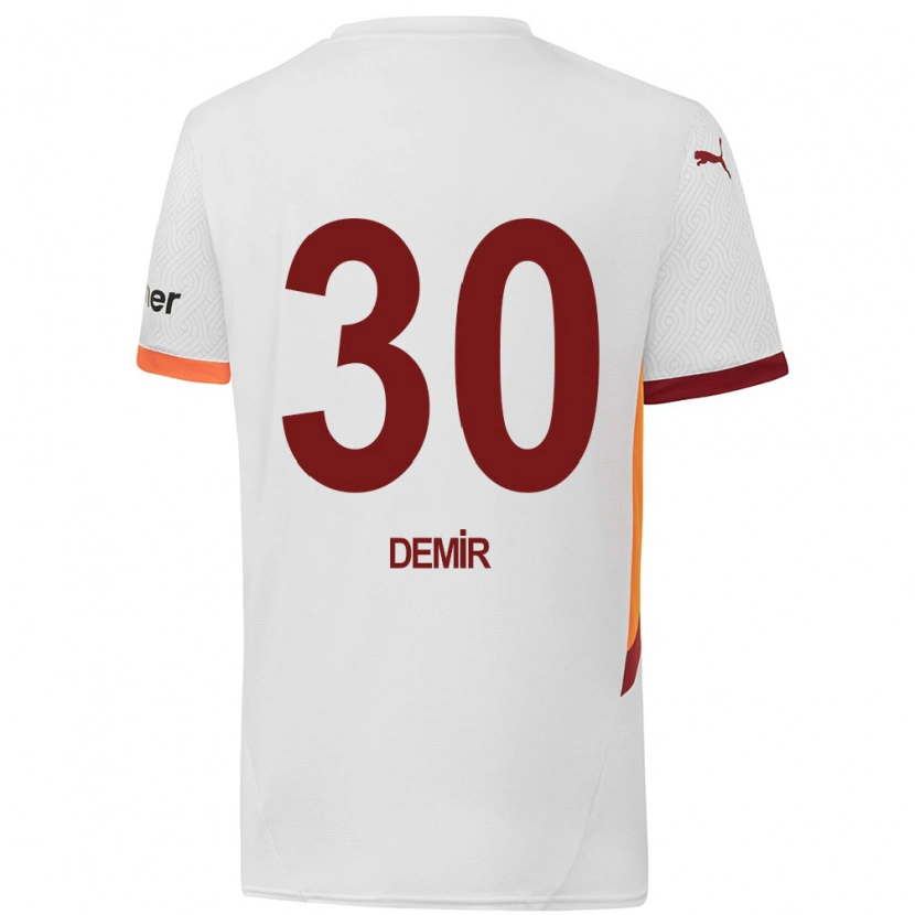 Danxen Kid Yusuf Demir #30 White Yellow Red Away Jersey 2024/25 T-Shirt