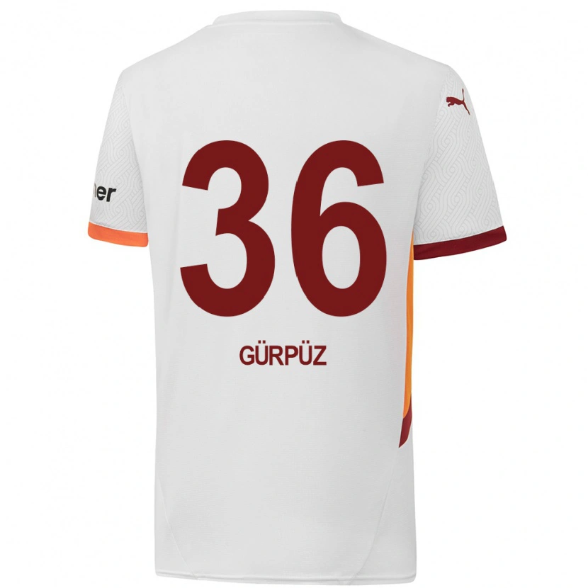 Danxen Kid Gökdeniz Gürpüz #36 White Yellow Red Away Jersey 2024/25 T-Shirt