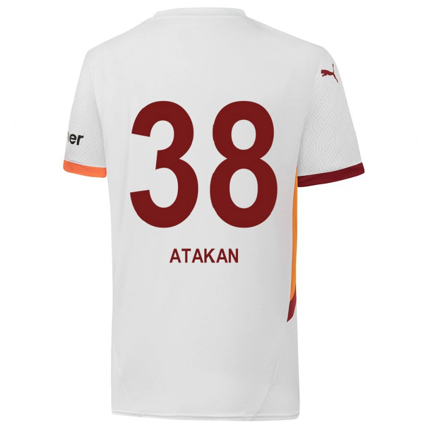 Danxen Kid Atakan Ordu #38 White Yellow Red Away Jersey 2024/25 T-Shirt