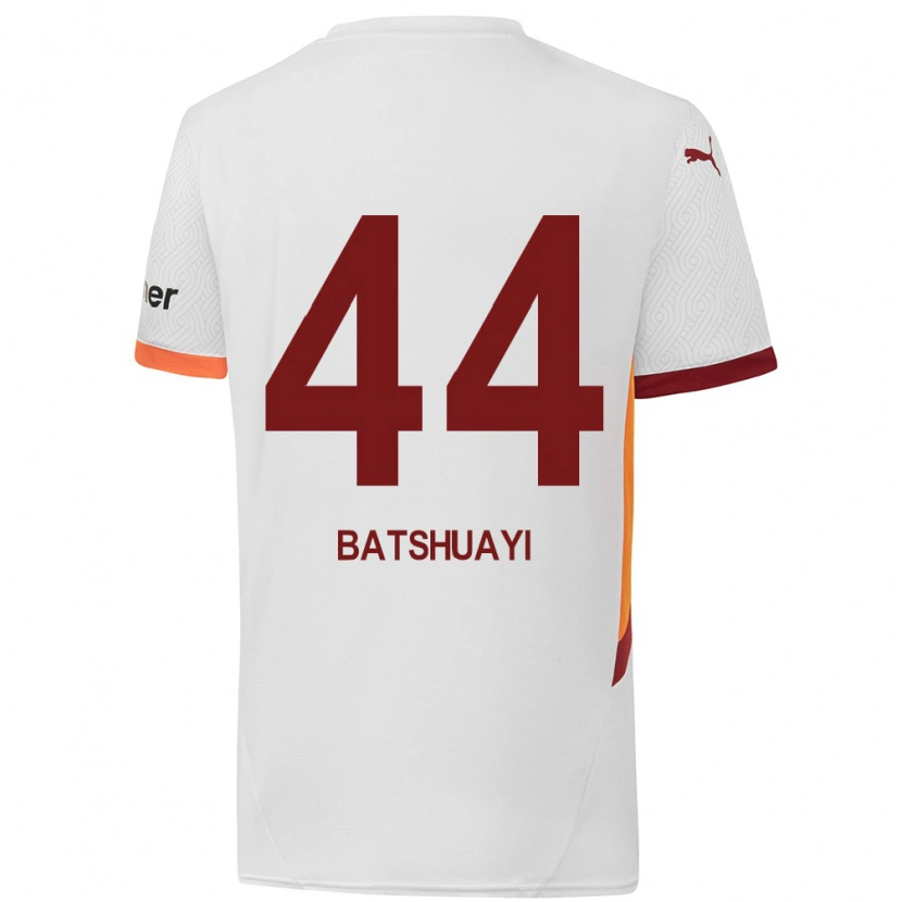 Danxen Kid Michy Batshuayi #44 White Yellow Red Away Jersey 2024/25 T-Shirt