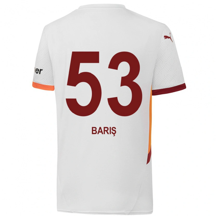 Danxen Kid Barış Alper Yılmaz #53 White Yellow Red Away Jersey 2024/25 T-Shirt