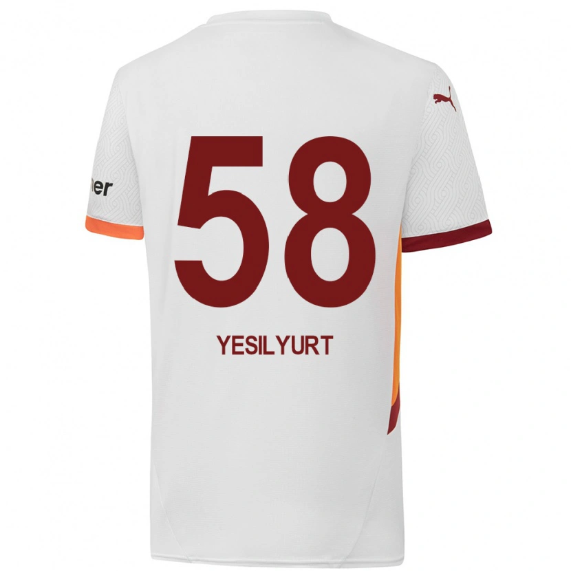 Danxen Kid Ali Yeşilyurt #58 White Yellow Red Away Jersey 2024/25 T-Shirt