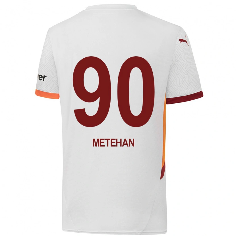 Danxen Kid Metehan Baltacı #90 White Yellow Red Away Jersey 2024/25 T-Shirt