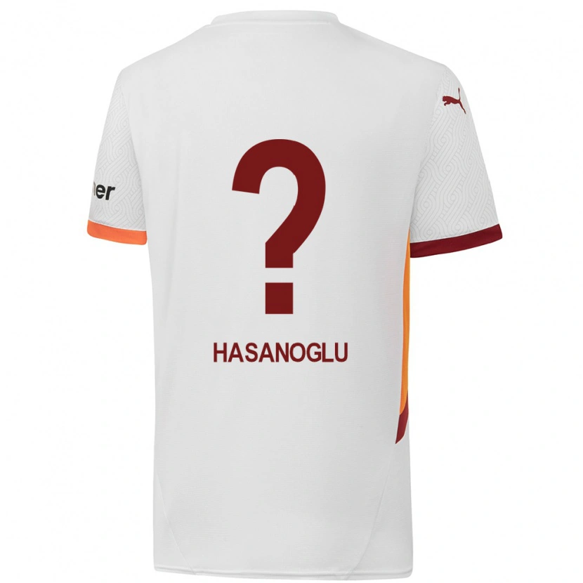 Danxen Kid Çınar Hasanoğlu #0 White Yellow Red Away Jersey 2024/25 T-Shirt