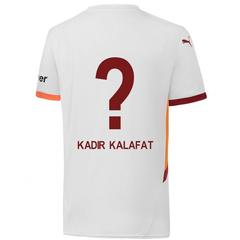 Danxen Kid İsmail Kadir Kalafat #0 White Yellow Red Away Jersey 2024/25 T-Shirt