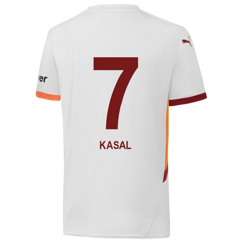 Danxen Kid Yasin Kasal #7 White Yellow Red Away Jersey 2024/25 T-Shirt