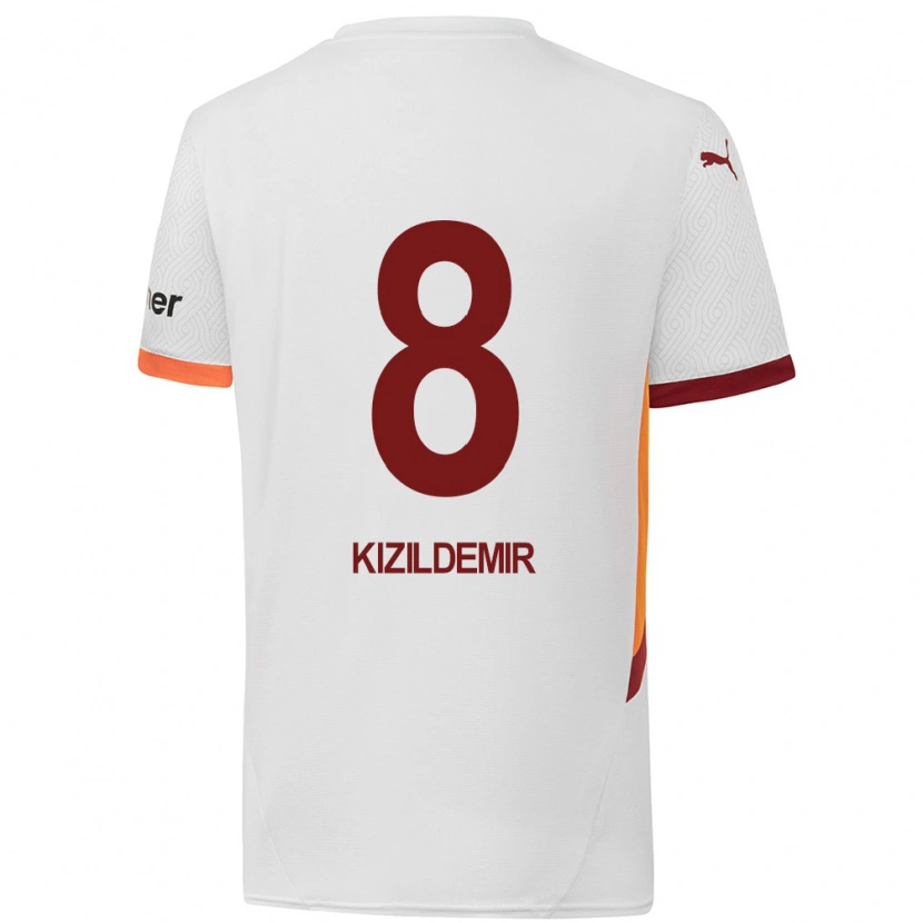 Danxen Kid Berk Kızıldemir #8 White Yellow Red Away Jersey 2024/25 T-Shirt