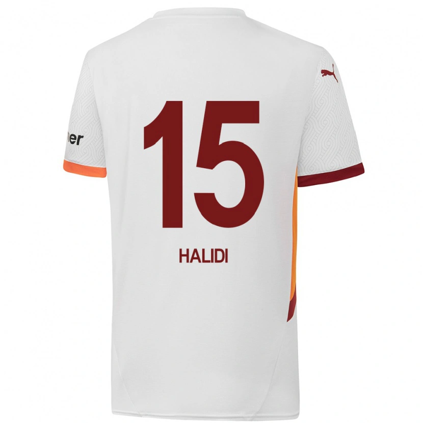 Danxen Kid İsa Halidi #15 White Yellow Red Away Jersey 2024/25 T-Shirt