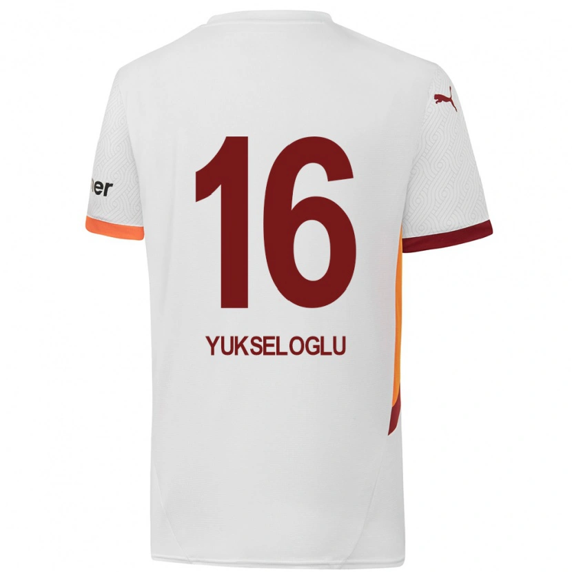 Danxen Kid Ayaz Yükseloğlu #16 White Yellow Red Away Jersey 2024/25 T-Shirt