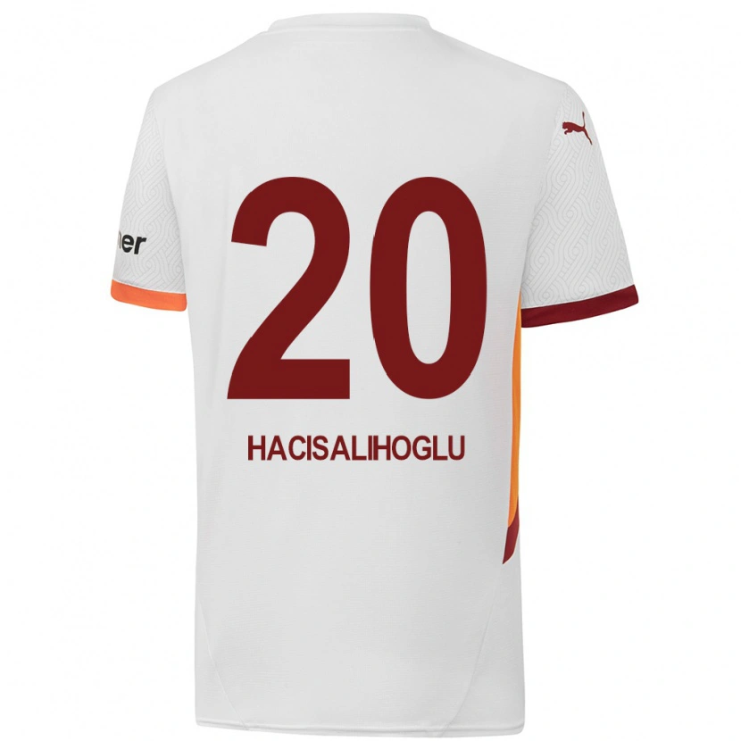 Danxen Kid Arda Hacısalihoğlu #20 White Yellow Red Away Jersey 2024/25 T-Shirt