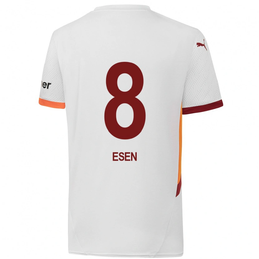 Danxen Kid Emine Ecem Esen #8 White Yellow Red Away Jersey 2024/25 T-Shirt