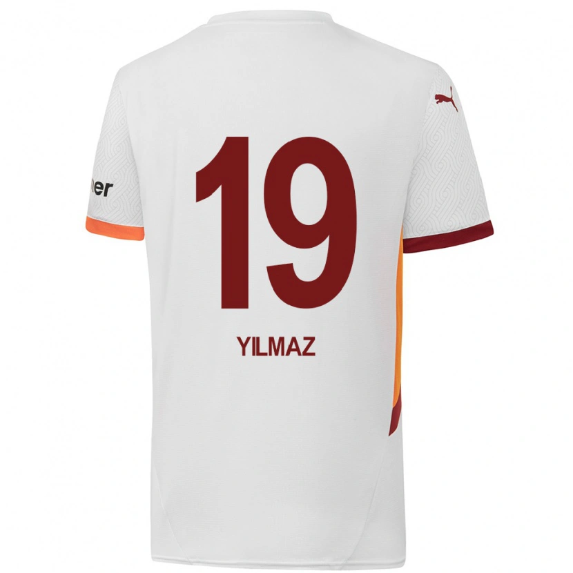 Danxen Kid Zehra Yılmaz #19 White Yellow Red Away Jersey 2024/25 T-Shirt