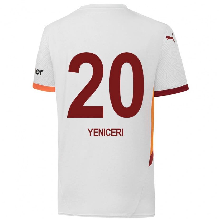 Danxen Kid Berna Yeniçeri #20 White Yellow Red Away Jersey 2024/25 T-Shirt