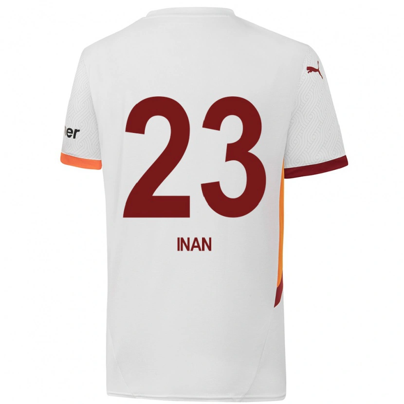 Danxen Kid Müge İnan #23 White Yellow Red Away Jersey 2024/25 T-Shirt