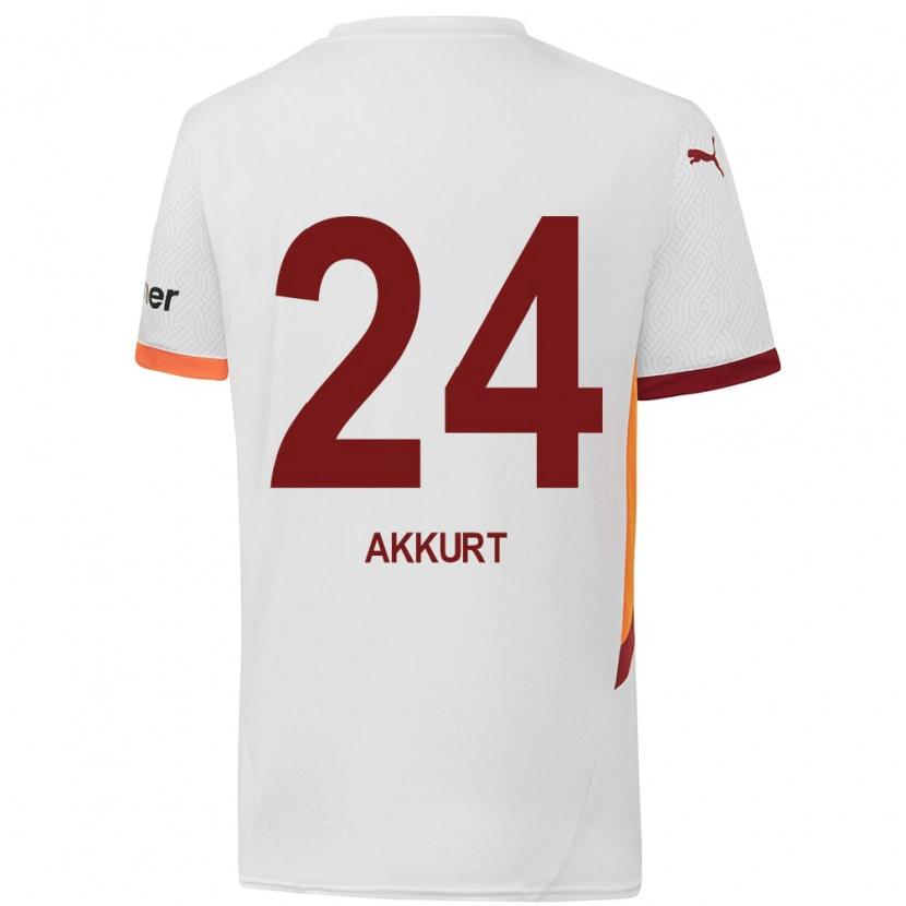 Danxen Kid Arzu Akkurt #24 White Yellow Red Away Jersey 2024/25 T-Shirt