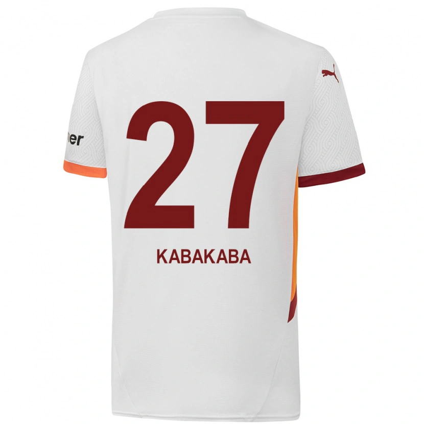 Danxen Kid Naomie Kabakaba #27 White Yellow Red Away Jersey 2024/25 T-Shirt