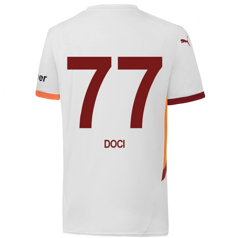 Danxen Kid Megi Doci #77 White Yellow Red Away Jersey 2024/25 T-Shirt