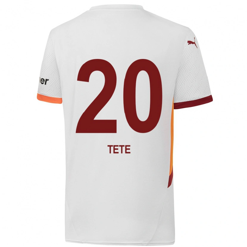 Danxen Kid Tetê #20 White Yellow Red Away Jersey 2024/25 T-Shirt