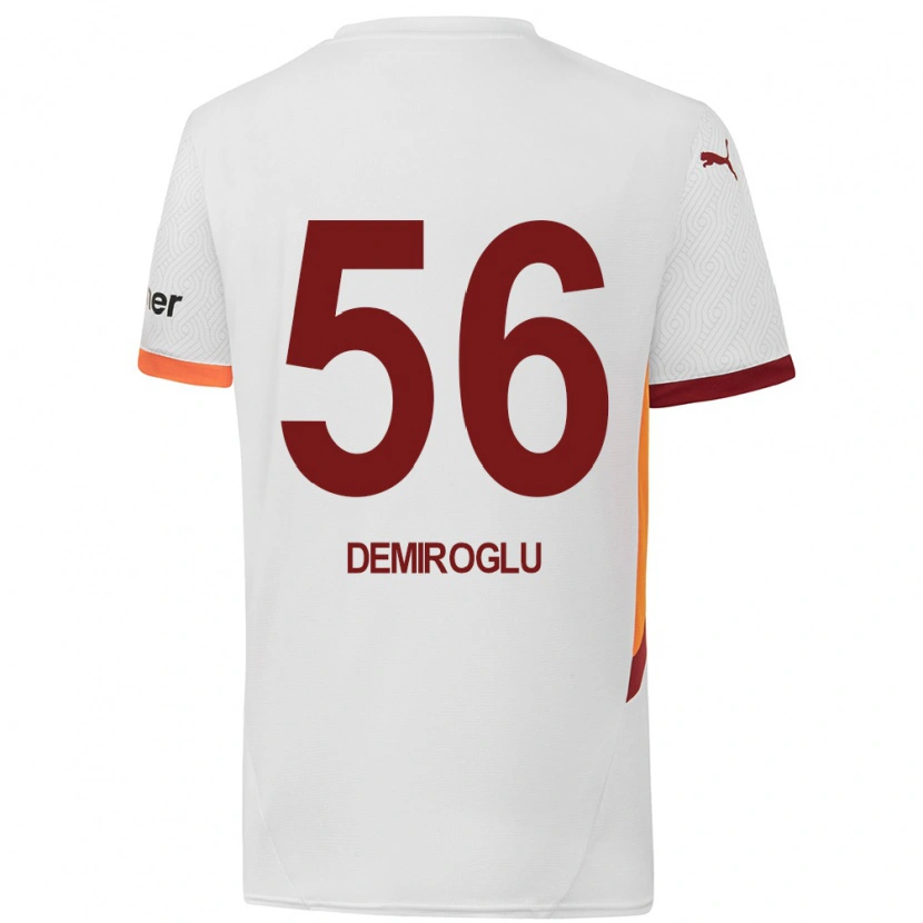 Danxen Kid Baran Demiroğlu #56 White Yellow Red Away Jersey 2024/25 T-Shirt