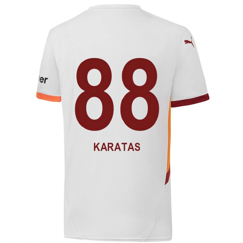 Danxen Kid Kazımcan Karataş #88 White Yellow Red Away Jersey 2024/25 T-Shirt