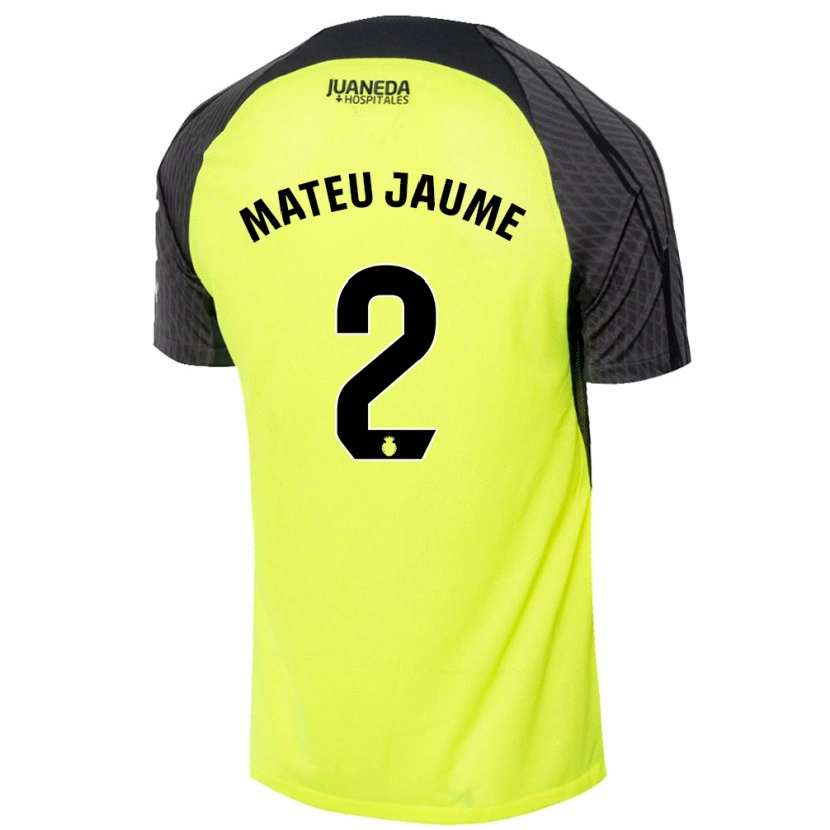 Danxen Kid Mateu Morey #2 Fluorescent Green Black Away Jersey 2024/25 T-Shirt