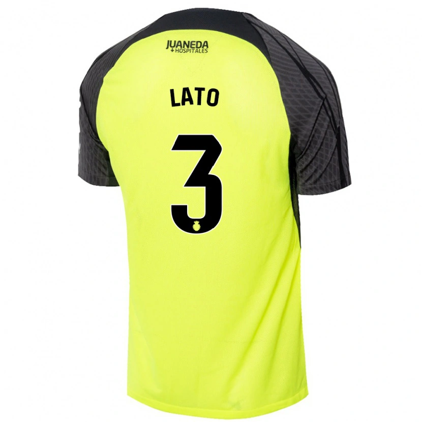 Danxen Kid Toni Lato #3 Fluorescent Green Black Away Jersey 2024/25 T-Shirt