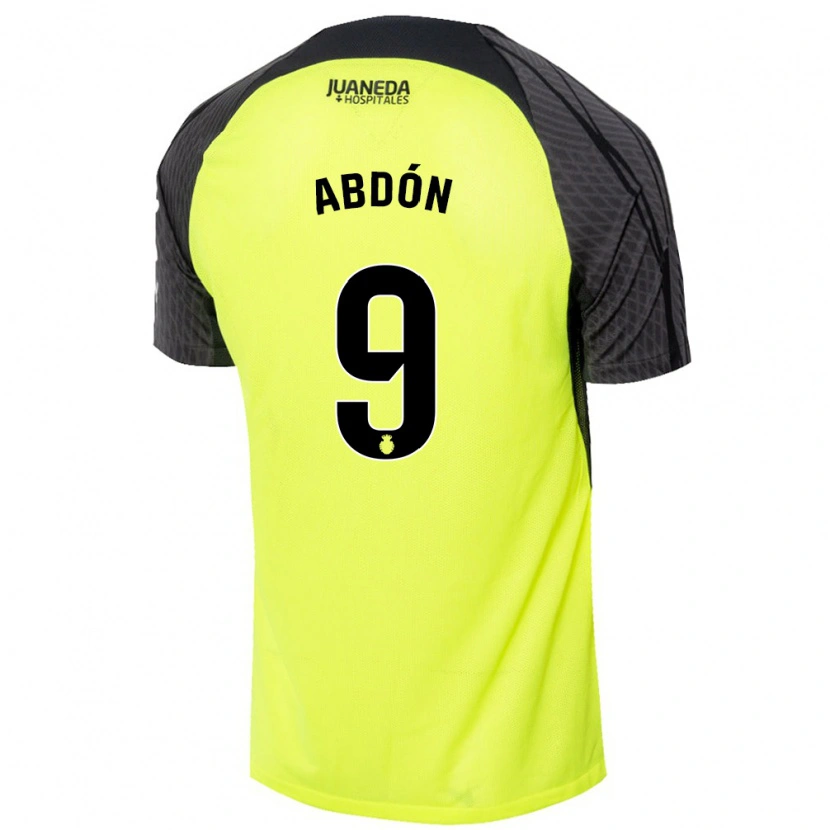 Danxen Kid Abdón Prats #9 Fluorescent Green Black Away Jersey 2024/25 T-Shirt