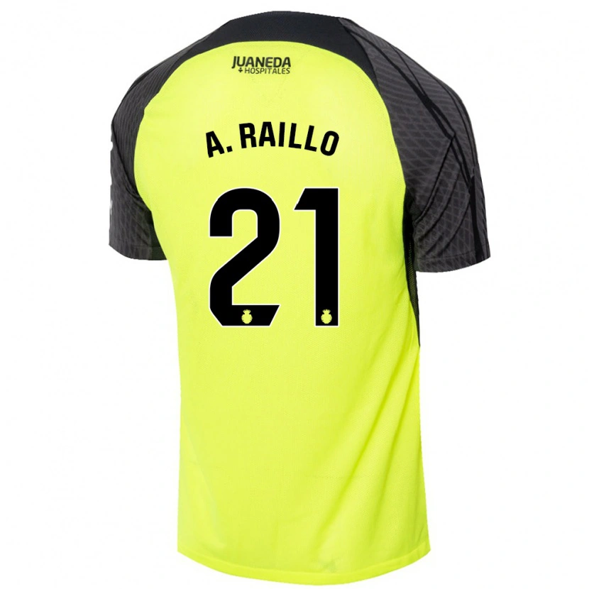 Danxen Kid Antonio Raíllo #21 Fluorescent Green Black Away Jersey 2024/25 T-Shirt