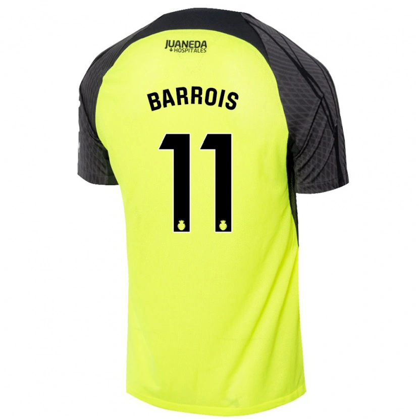 Danxen Kid Eliott Barrois #11 Fluorescent Green Black Away Jersey 2024/25 T-Shirt