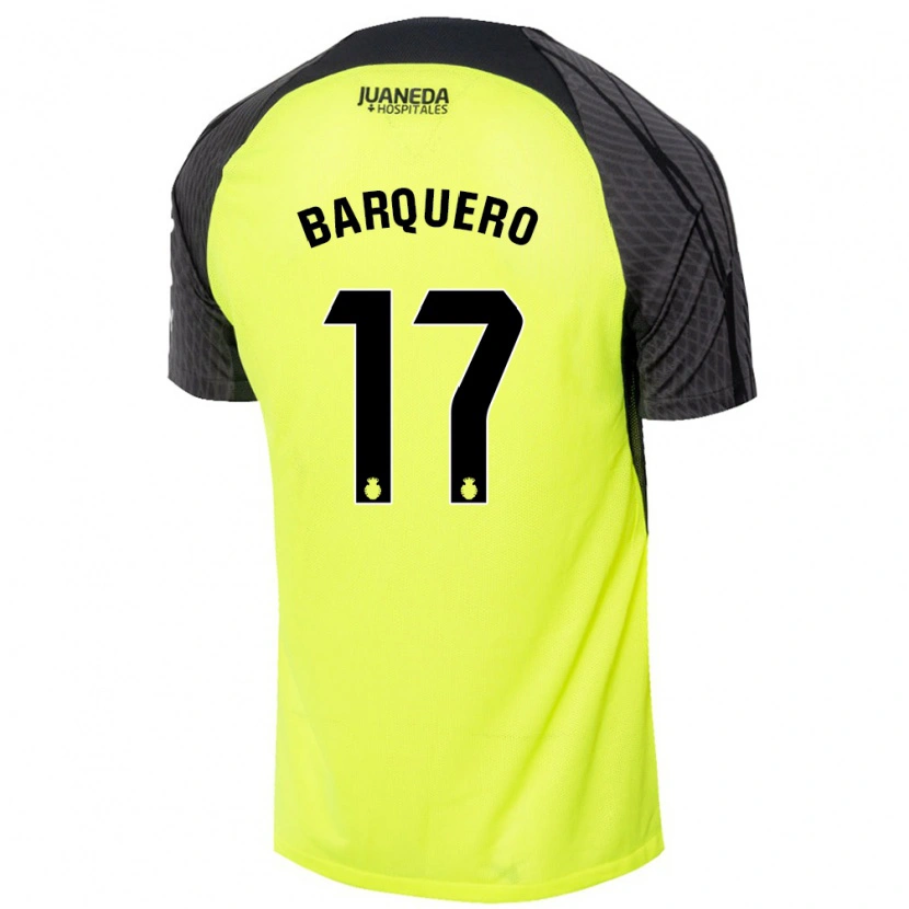 Danxen Kid Adrián Barquero #17 Fluorescent Green Black Away Jersey 2024/25 T-Shirt